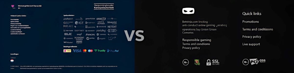Buitenlandse casino sites vs Nederlandse aanbieders